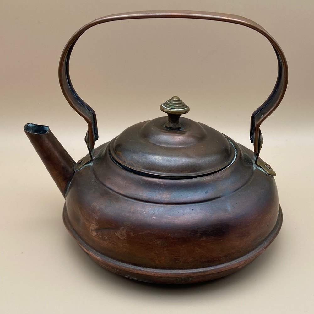 Antique Copper Teapot Kettle